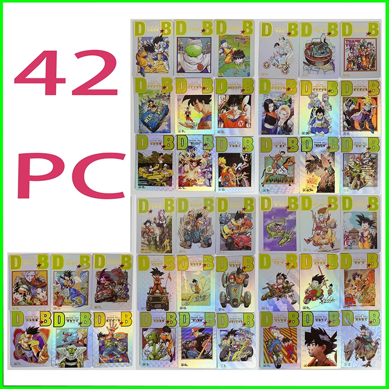 

Dragon Ball Collectible Cards Boys Games Toys Table Games Birthday Gifts DIY Anime Son Goku Bulma Vegeta IV Premium Flash Card