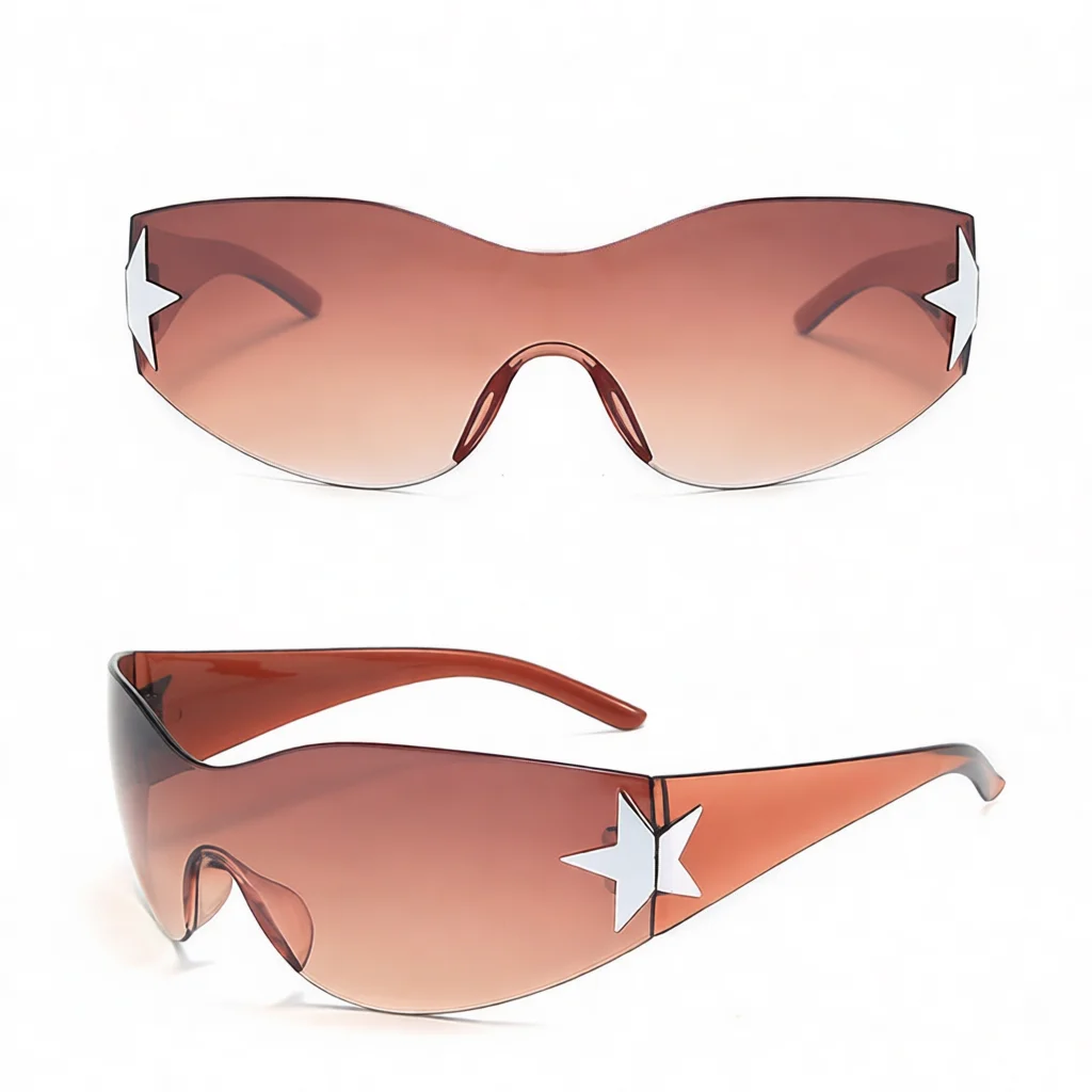 Stylish Y2k Star Rimless Pet Sunglasses Dog Fashionable Accessory Kawaii Puppy Outdoor Protection Goggles Streetwear Eye Wear