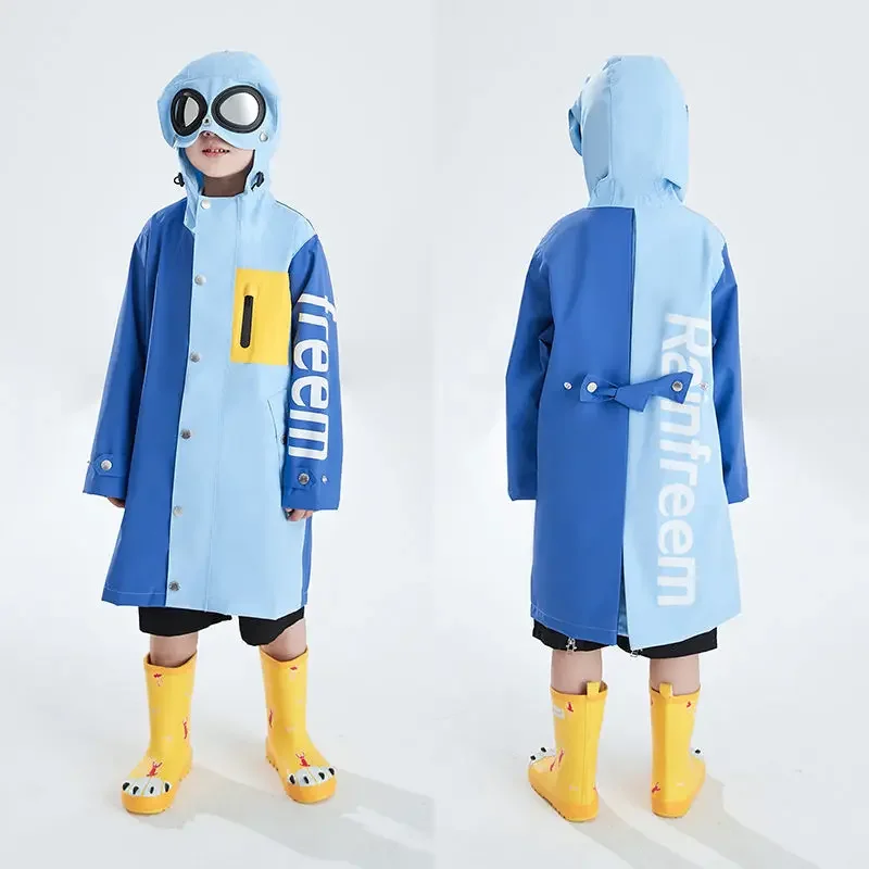

Kids Raincoat With Hood Waterproof Long School Rain Jacket For Boys Girls Lightweight Reusable Outdoor Poncho