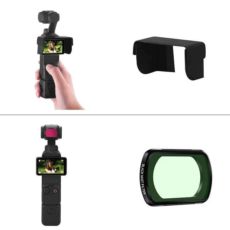 1/4 Black Mist Filter for DJI Osmo Pocket 3,Soften Skin Tones,Magnetic Design Lens Filter,Handheld Gimbal Camera Accessories