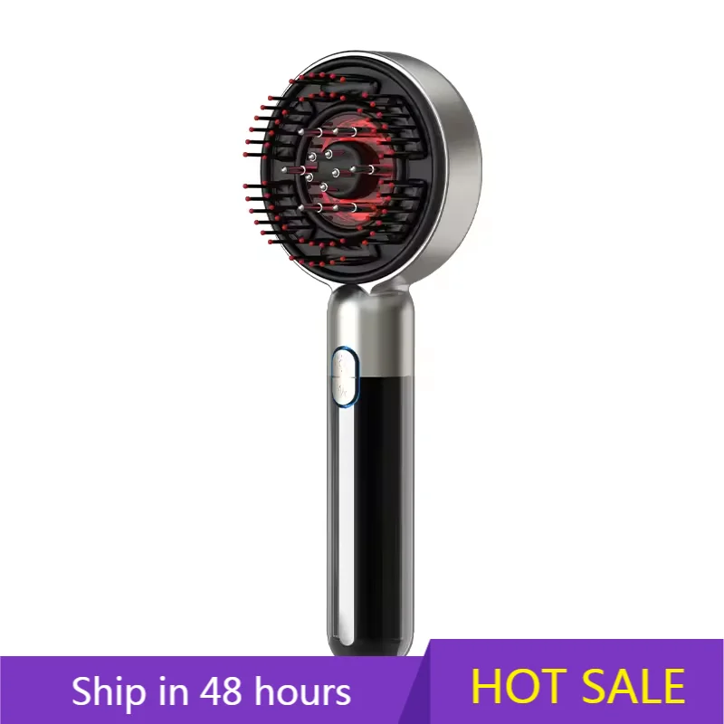 

YTYIN 2025 New Product Electric Massage Hair Growth Comb Anti Hair Loss Scalp Massager Brush Led Light Vibration Oil Application