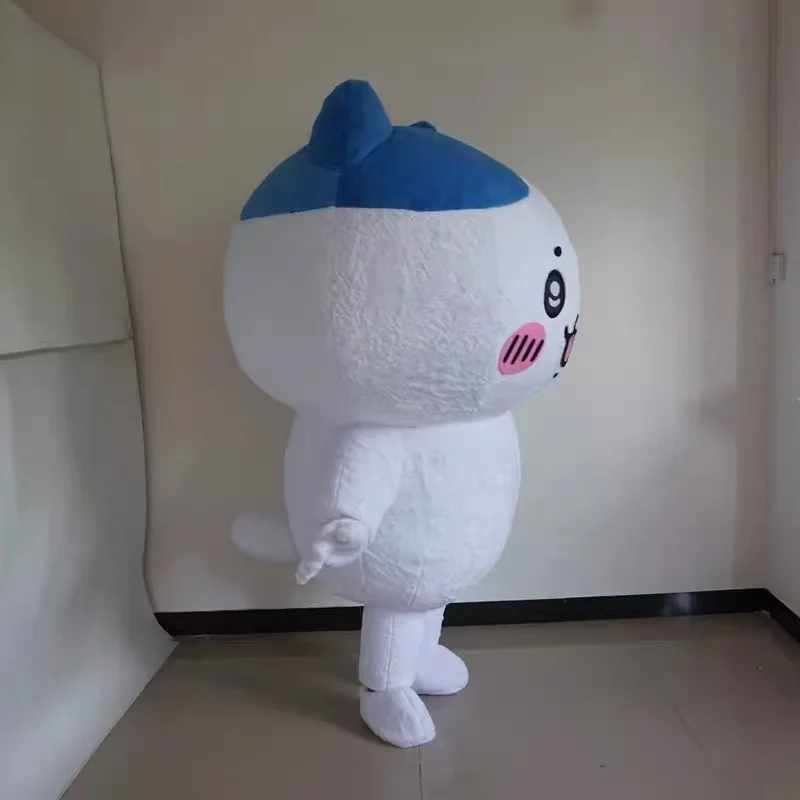 インフレータブル白猫マスコットコスチュームハチワレウサギ爆破衣装ハロウィンクリスマスファンシーパーティー小道具電池なし
