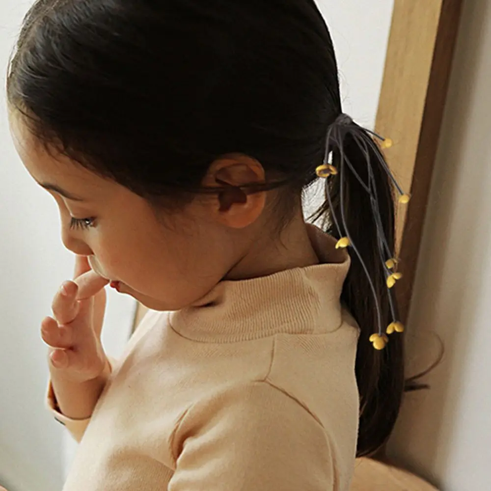 Cordas artesanais de cabelo para mulheres, elástico, laço bonito do cabelo, 3 fios, faixa elástica do cabelo, acessórios para cabelo meninas, 2019