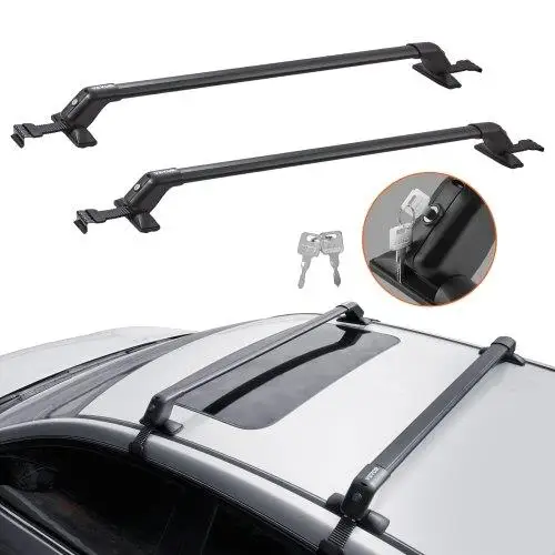 Black Aluminium Roof Rack Basket Tray Luggage Cargo Carrier with Bars for xl -B