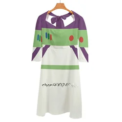 Infinity And Your Mom Sweet Elegant Dress Women Korean Kawaii Square Collar Dress Buzz Lightyear Bound Simple Minimal