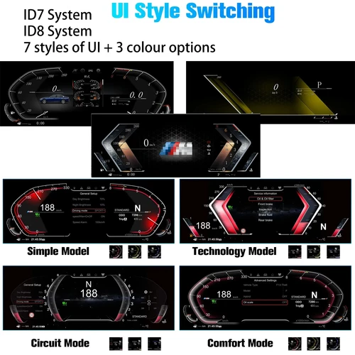 Imagen 2 del producto Nuevo tablero de instrumentos para BMW 1 Series X1 X2 F20 F52 F22 F45 X1 F48 F49 X2 F39 velocímetro LCD panel de instrumentos digital
