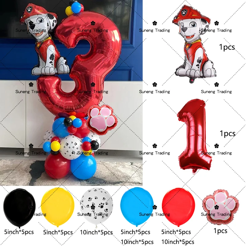 Paw Patrol balon bukiet Bulbasaur postaฤ ludzka balon aluminiowy dekory dzieci prezent urodzinowy