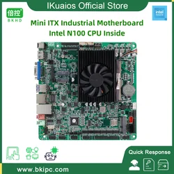 IKuaiOS Mini ITX Industrial Motherboard Inside Intel N100 processor Suitable for Industrial Control IoT Robot Embedded 1264-TI4