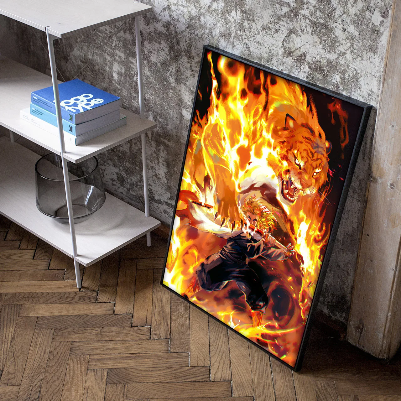 اليابان الكرتون أنيمي شيطان القاتل شخصيات مانغا الفن ديكور جدران المنزل صورة لغرفة المعيشة قماش اللوحة طباعة الملصقات هدية #2