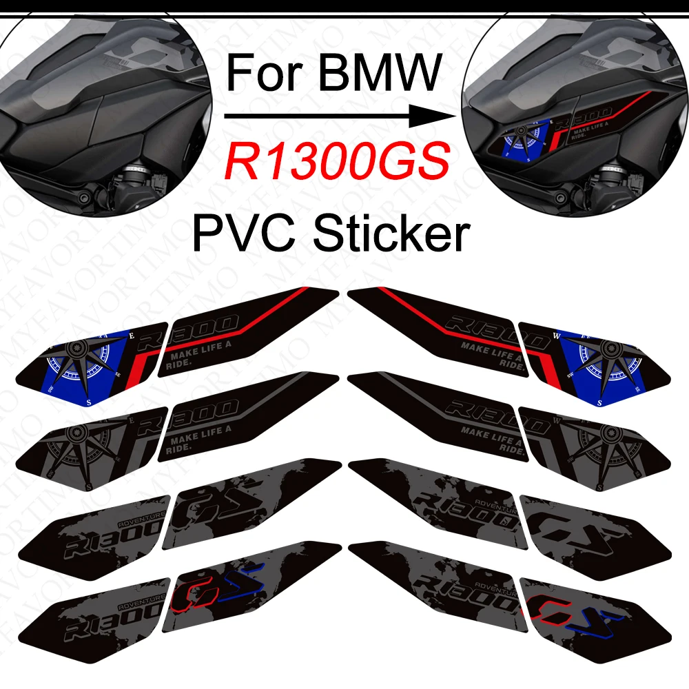 

For BMW R1300GS R 1300 GS 1300GS ADV Adventure Tank Pad Gas Fuel Oil Protector Stickers Decals Beak Front Fender 2023 2024