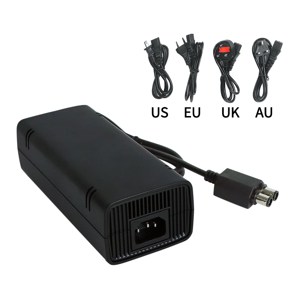 1PCS 100~240V Power Supply for Xbox 360 Slim , AC Adapter Power Supply Brick Charger with Cable for Xbox 360 Slim Console