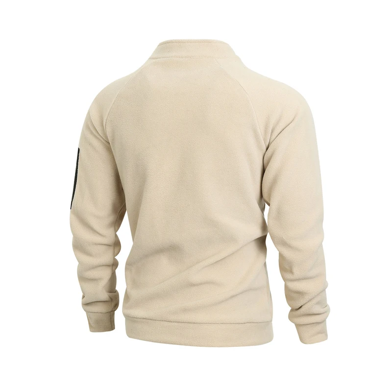 Autumn WinterO-Neck Sweatshirt Long Sleeve Pullover Casual Fleece Hoodie Man Chic Zippers Sports Jogging Pull On Sweatshirt Tops