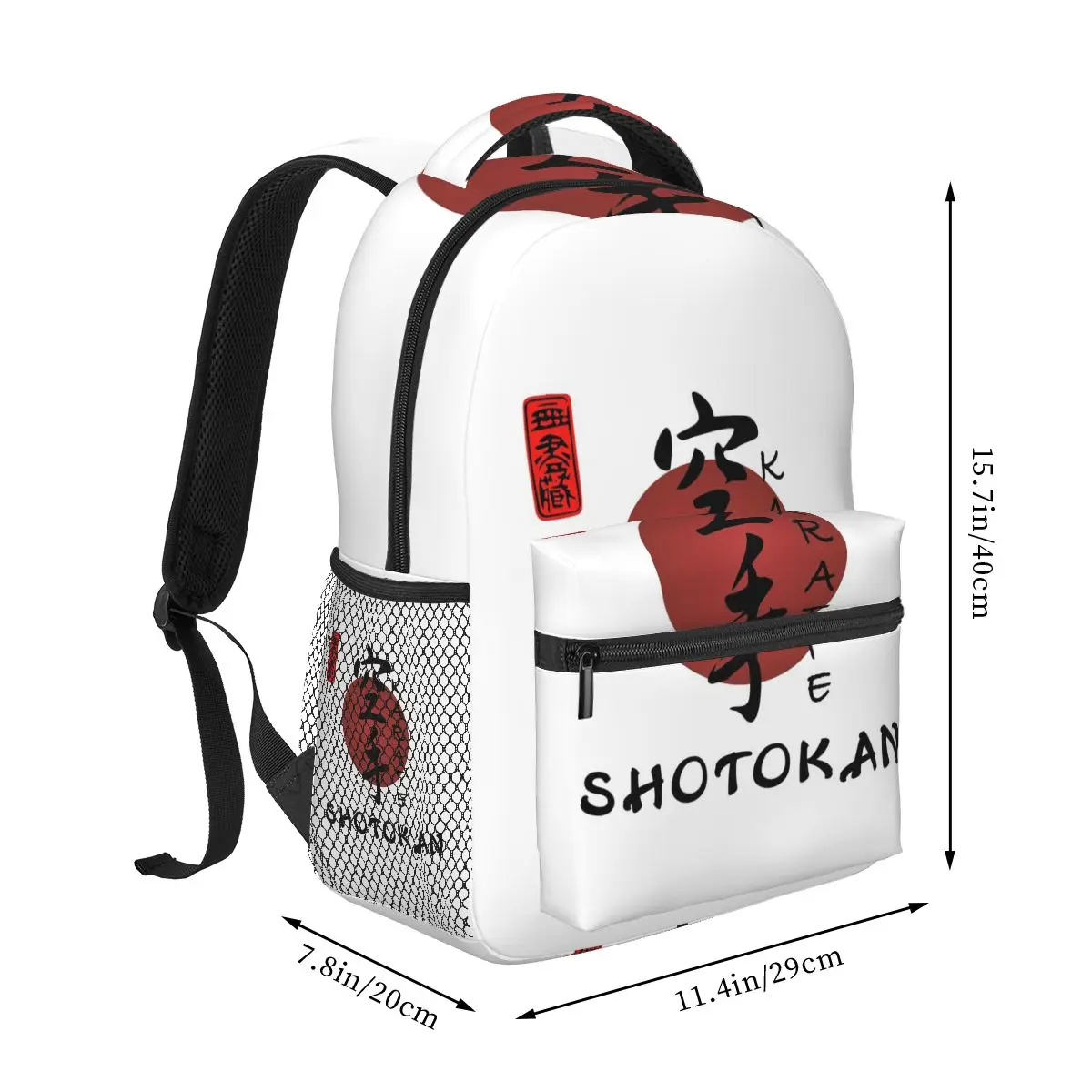 Budo Soul Karate Spirit Martial Arts Student Backpack School Bag Hiking Daypack for Boys Girls Fashion Bookbag Shoulder Bags