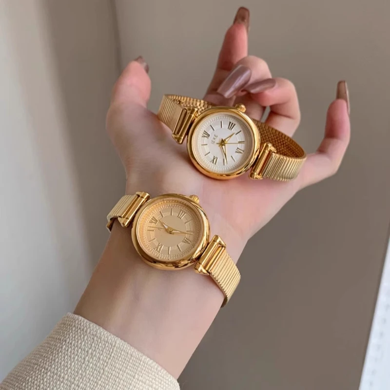 Classic Trend Ladies Watch Elegant Simple Retro 2025 Waterproof Quartz Watch Birthday Gift