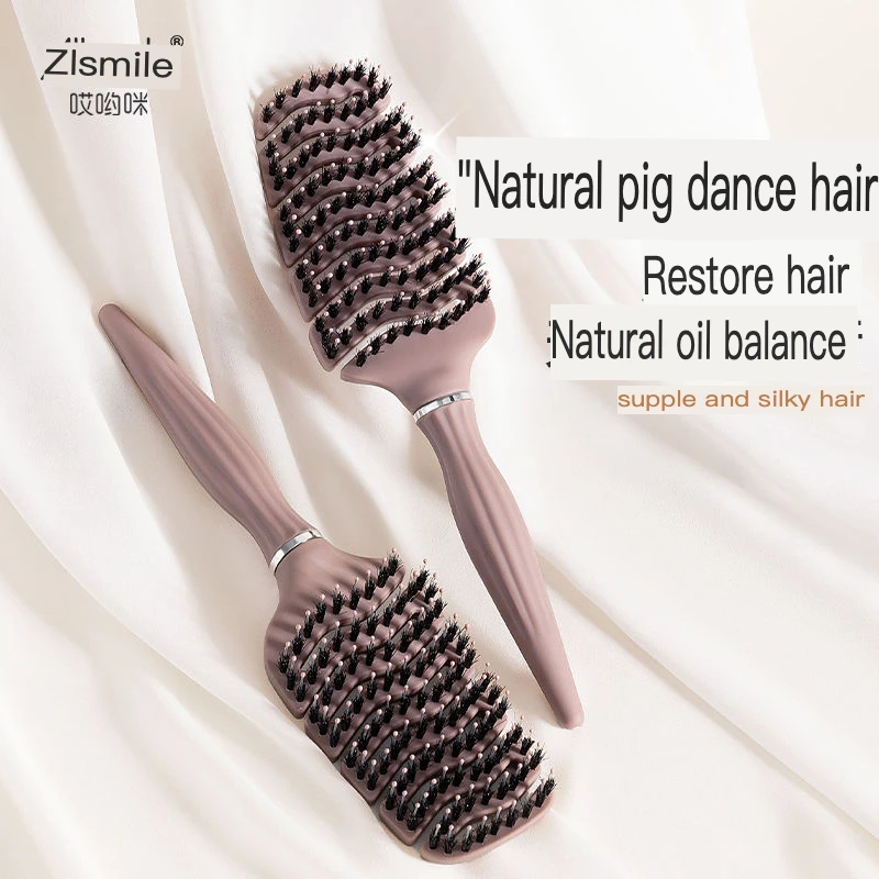 

Pine Tower Bristle Comb Home Ladies Special Fluffy Cranial Top Massage Comb Without Tying Hair Smooth