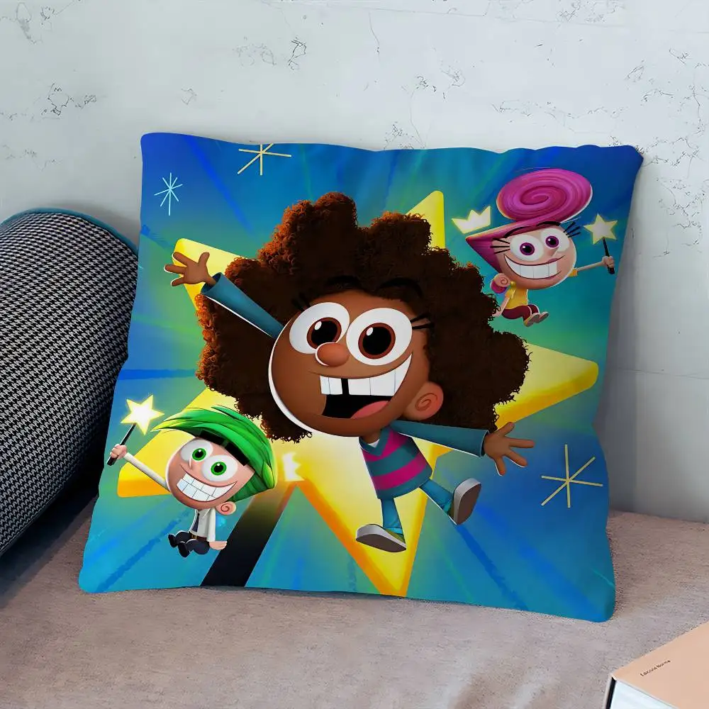 الكرتون F-Fairly O-OddParents وسادة الهدايا أثاث المكاتب المنزلية غرفة نوم أريكة غطاء وسادة السيارة 45x45cm