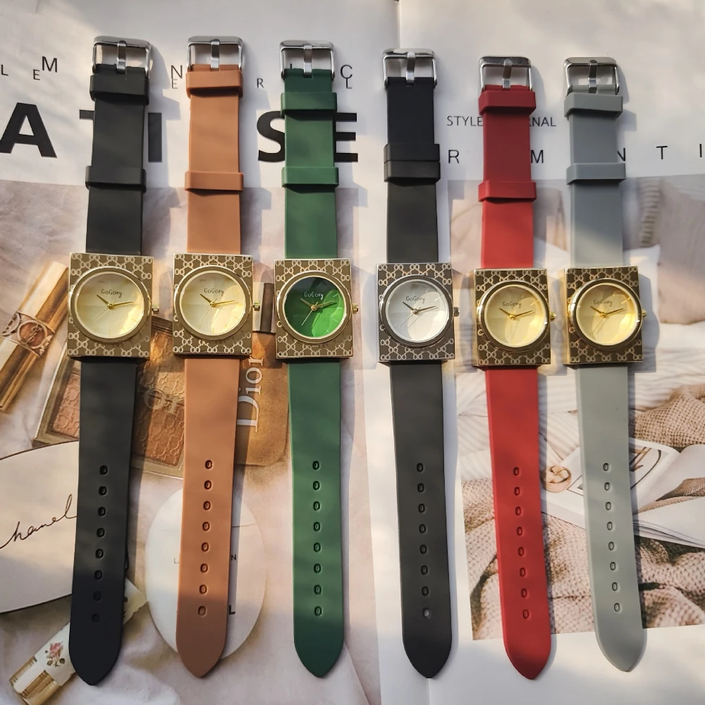 Women Watch Fashion Rectangular Dial Quartz Watch Luxury Gifts Leather Strap Ladies Wristwatches