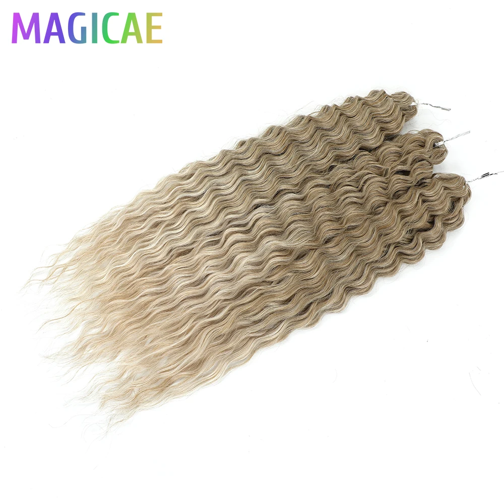 3Pcs 22Inches 300Grams Ariel Deep Water Twist Braids Crochet Protein Hair Orange Brown6# Blond 613 White Grey 58# Bundles