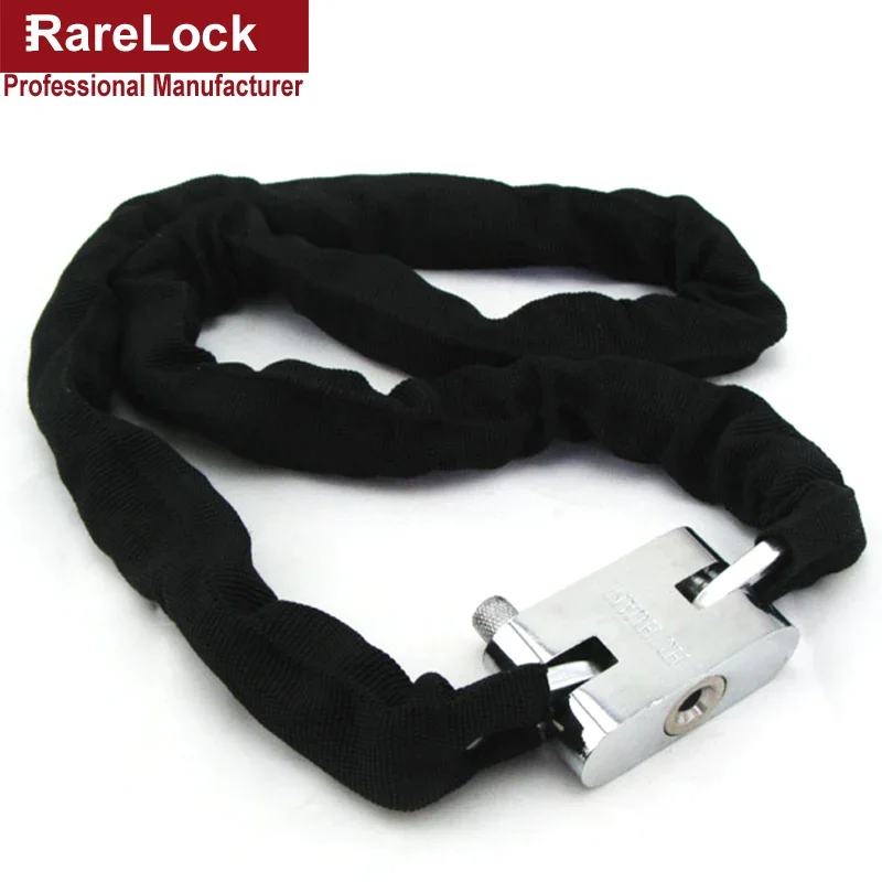 Chain Lock for Bike Motorcycle Car with Black Cloth Cover DIY Hardware Rarelock MMS427 I