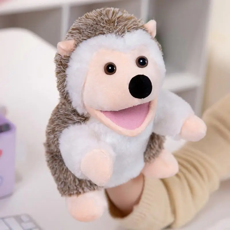 Y88D مفصلية الفم الحيوان دمية يد ألعاب من نسيج مخملي دمية محشوة ناعمة على شكل حيوان للأطفال التفاعلية التظاهر اللعب الفصول القصة