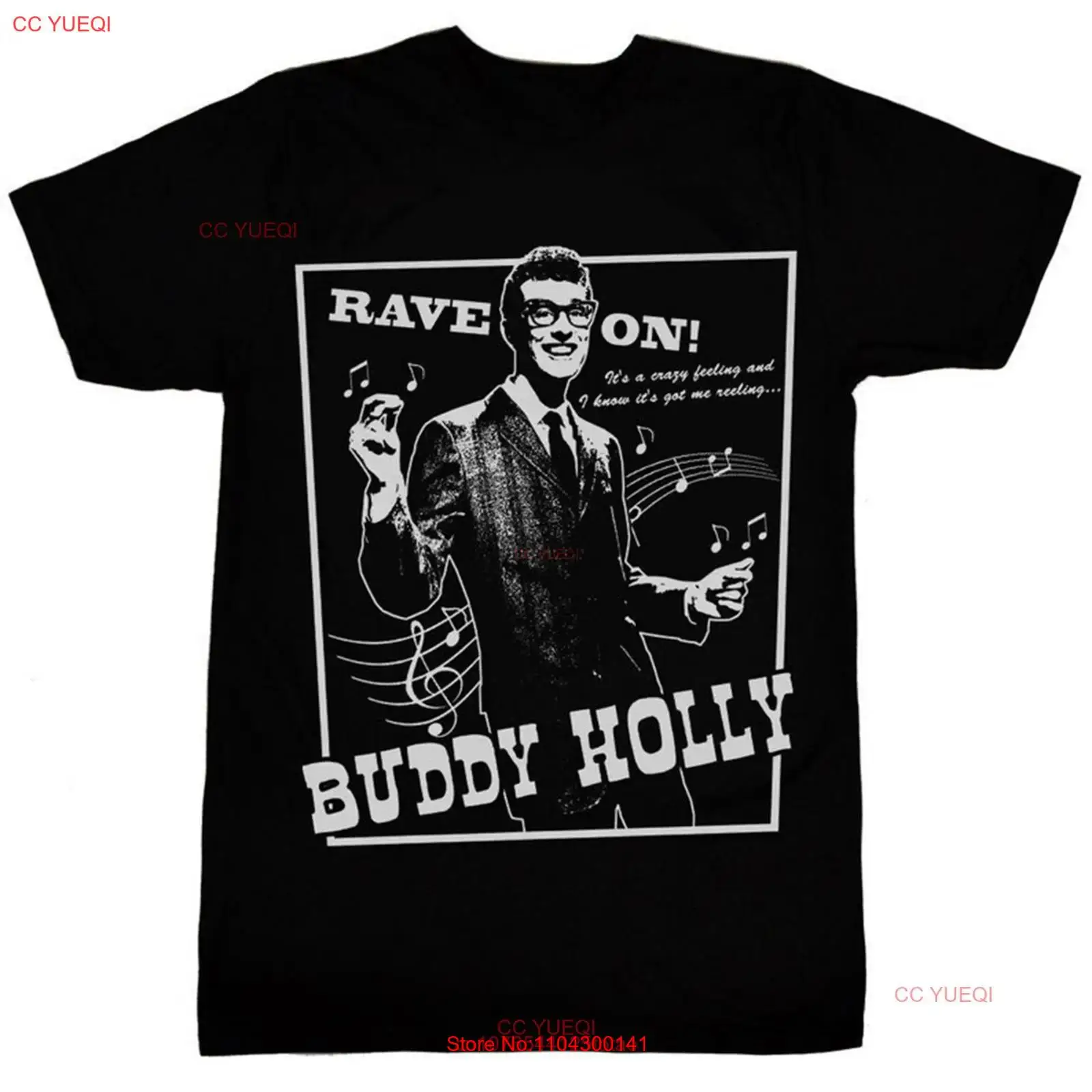 Buddy Holly Rave On Men's T Shirt Men And Women Size S 4XL NL1178 long or short sleeves