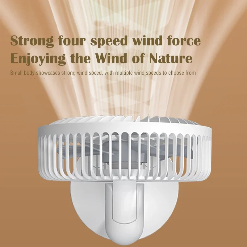 Xiaomi Youpin Desk Fan 4 Speed Adjustable Desktop Table Fan with Strong Wind Quiet Operation1800mAh USB Recharge Oscillating Fan