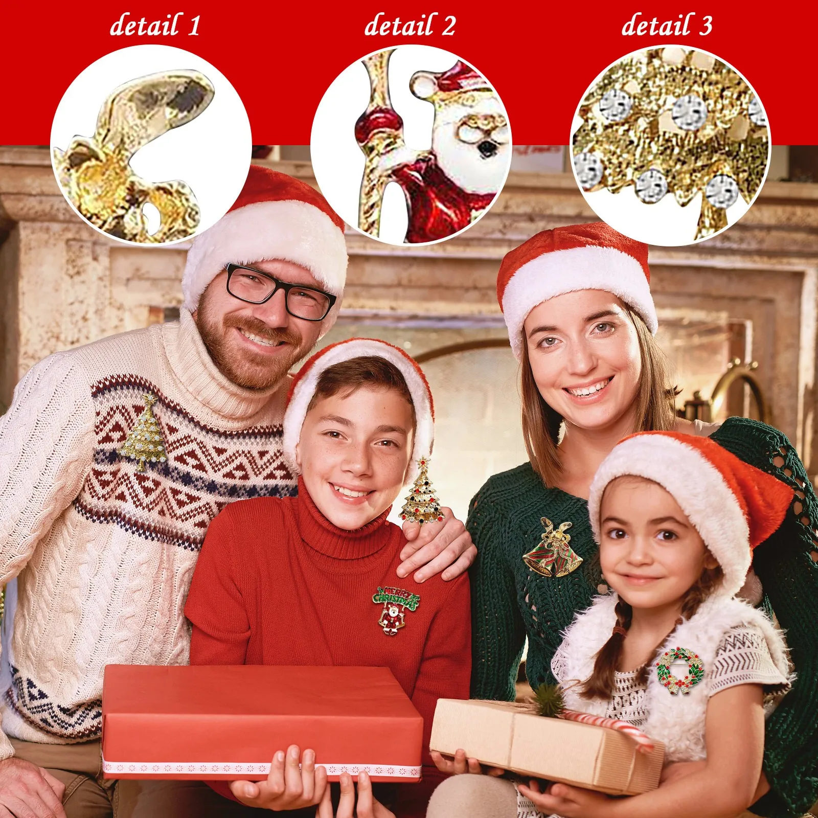 

Xmas Enamel Brooch Snowman Santa Claus Tree Wreath Metal Pins Fashion Jewelry Gift For Women Merry Christmas Decor Gifts