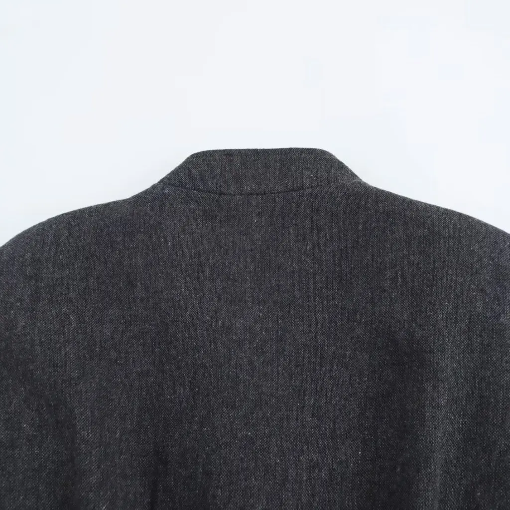 

Women's Spring Street Fashion Pleated Design Waist Suit Jacket European And American Style Wholesale