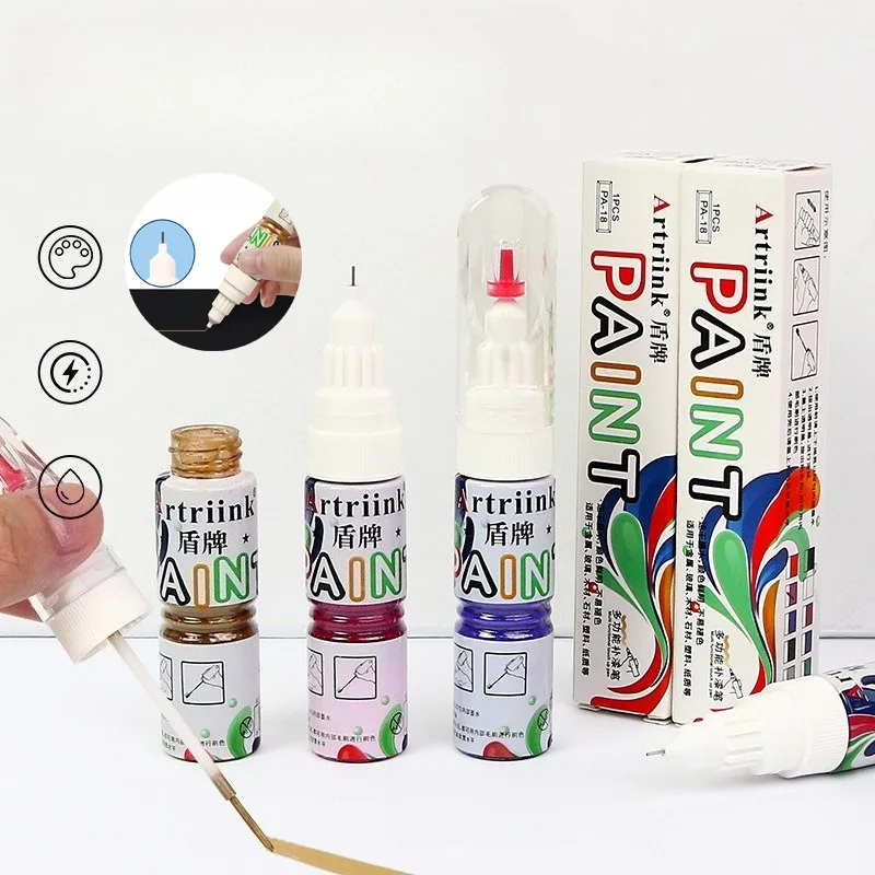 

0.7mm Ultra Fine Needle Tip Car Paint Pen 20ml Waterproof Quick Dry with Brush Auto Scratch Repair