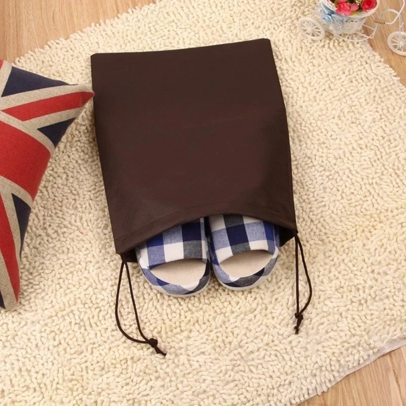 Non-woven Shoe Travel Pouch Portable Tote Drawstring Storage Bag Organizer Travel Accessories Pouch Drawstring Bag tall