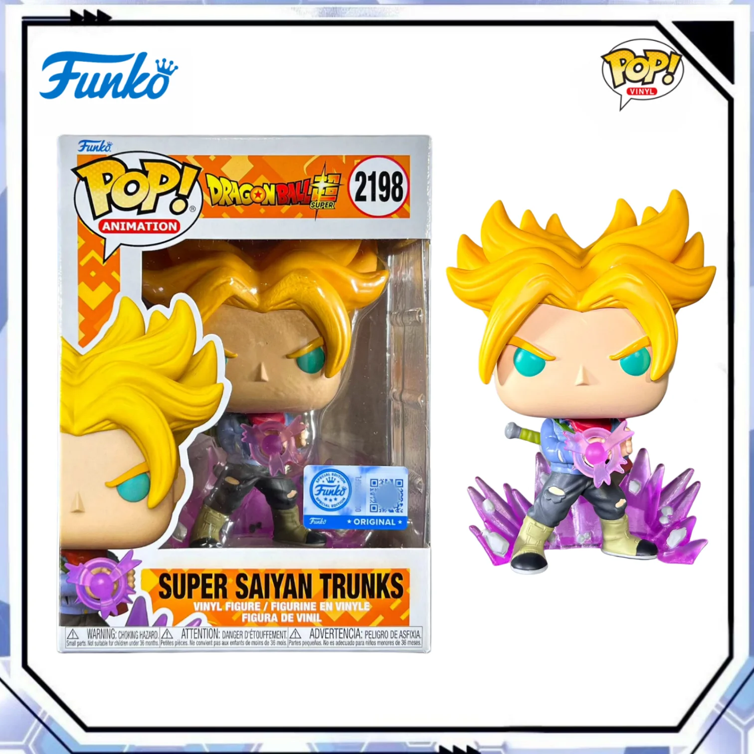 Figura de Super Saiyan Trunks # 2198 Funko Pop Oficial Auténtico Coleccionable Figuras de Edición Limitada Dragon Ball Z Regalo para Fans