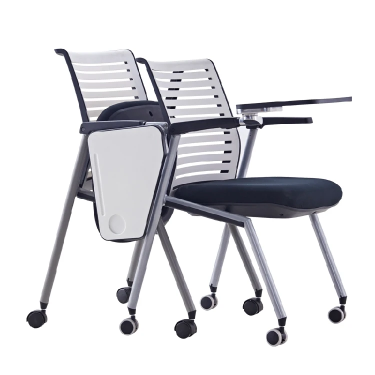 White frame In stock training chair foldable training chair student training chair