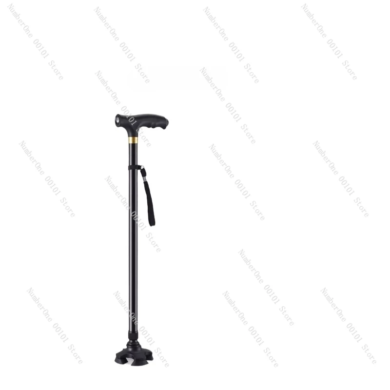 

Elderly crutches single-legged four-legged cane the elderly light multi-functional telescopic non-slip aluminum alloy crutches