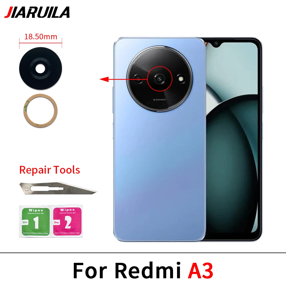 NEW Back Rear Cover With Camera Glass Lens For Redmi A3 Battery Door Housing Case Battery back cover Replacement Parts