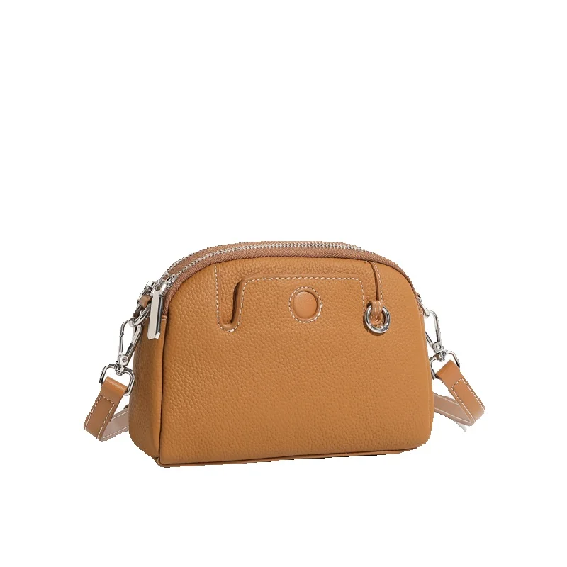 Genuine Leather 2026 New Fashion Mini Coin Purse Mom Top Layer Cowhide Versatile Shoulder And Crossbody Women's Bag_voghion.com