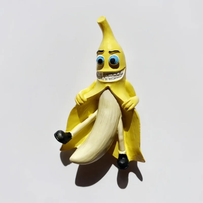 Aiwuji House, Creative Fun, Banana Man, Refrigerator Sticker, 3D Decoration