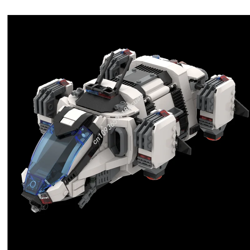 759pcs MOC Ruimte Politie AV Dropship IIIed Model Bouwstenen Speelgoed Architectuur Kerstcadeau Monteren Idee Onderwijs Kinderen