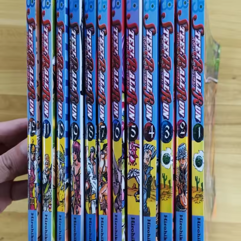12 Books Steel Ball Run Manga Book JOJO's Bizarre Adventure Part7 Vol.1-12 Japanese Youth Comic Books English Manga Books - Image 2