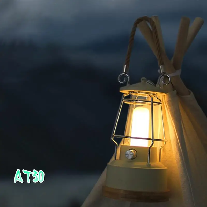 Multifunctional Retro Camping Lamp Camping Lamp Atmosphere Stepless Dimming Horse Lamp Charging Dual-Purpose-AT30