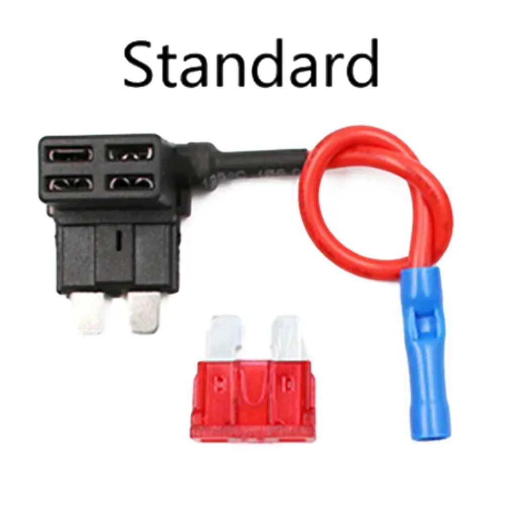 Easy To Install 12V Fuse Holder External Line Connector  Converts 1 Fuse Slot To 2  Protects Each Circuit Individually