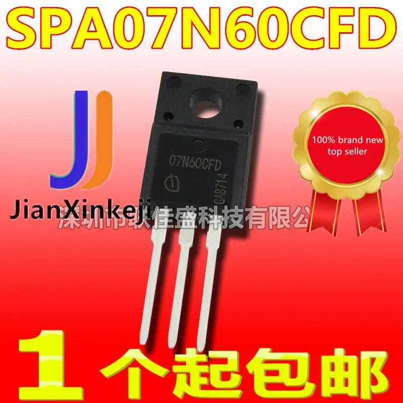 

10pcs 100% orginal new in stock SPA07N60CFD 07N60CFD 6.6A 650V N-channel field effect tube TO-220F