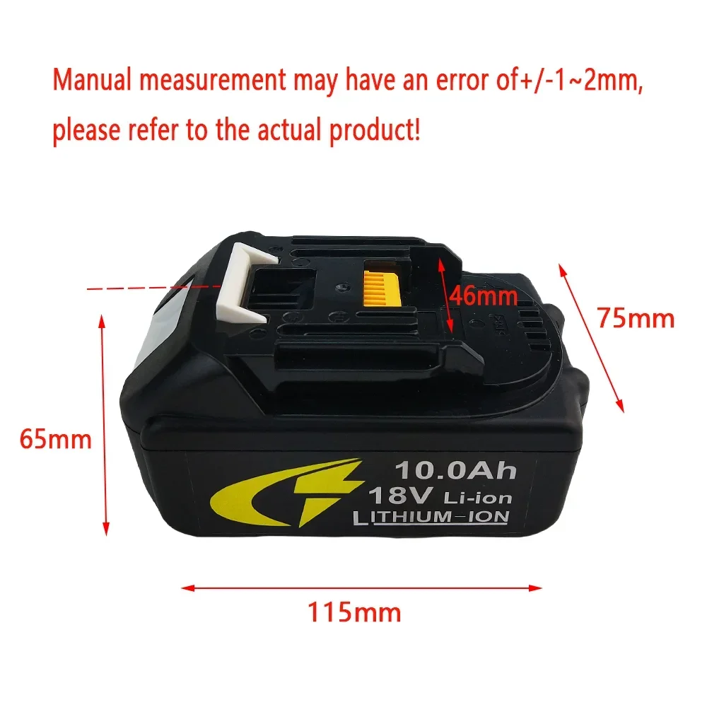 

18V Replacement Lithium Battery 10Ah For Makita BL1830B BL1850B BL1850 BL1840 BL1860 BL1815 cordless drill