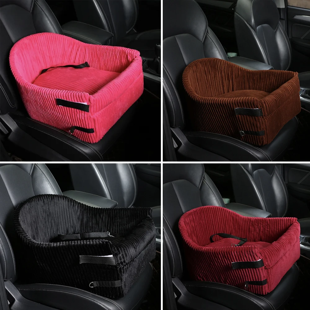 Imagem -02 - Confortável Dog Car Seat Cover Resistente ao Desgaste Velvet Cat Carrier Bolsa Cesta do Assento de Carro Lavável Viagem Almofada do Cão do Transportador