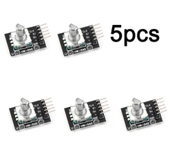 5PCS KY-040 360 Degrees Rotary Encoder Module Rotary Potentiometer Analog Knob Module 6MM without thread with Knobs for Arduino