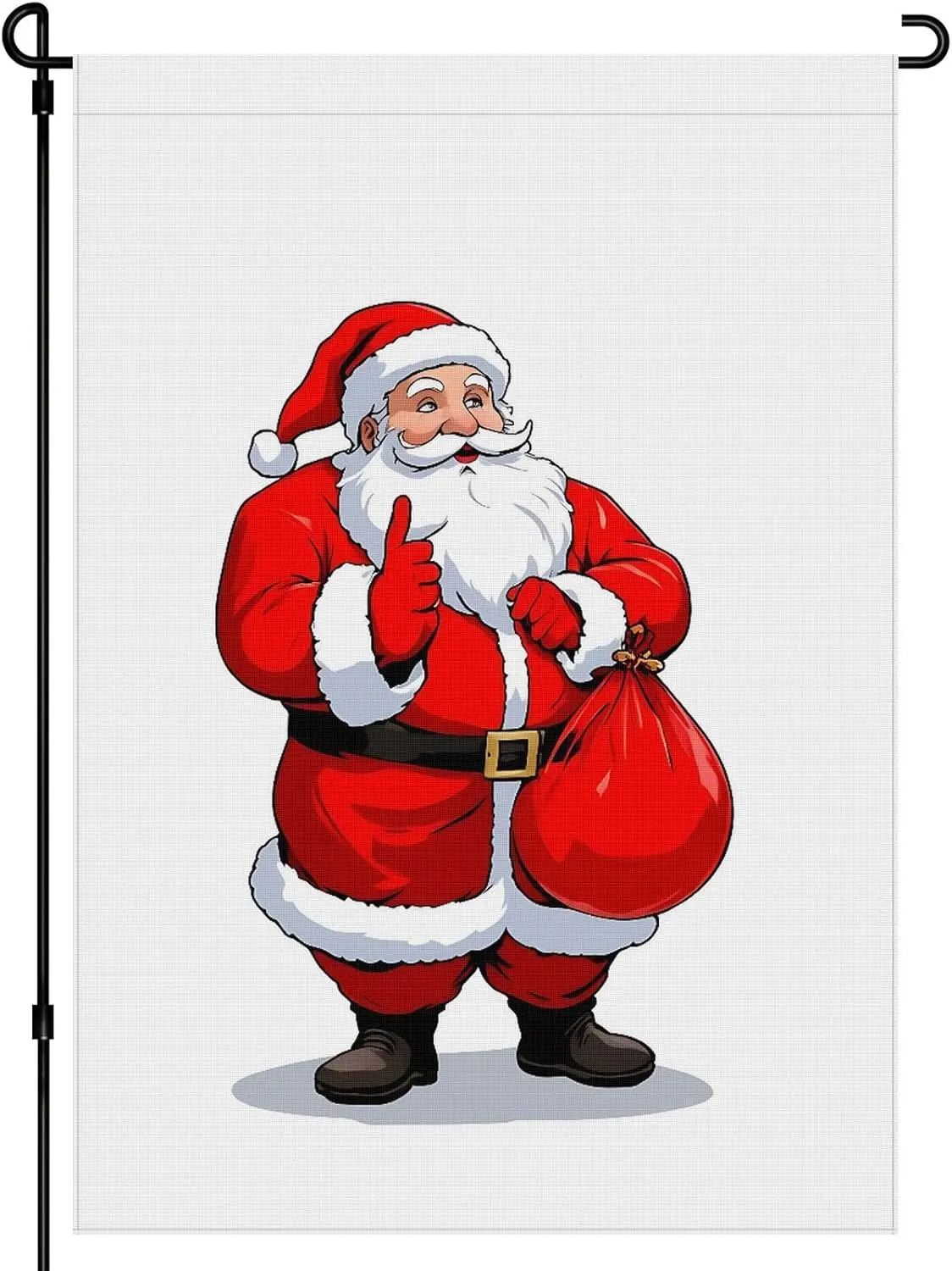 Welcome Christmas Garden Flag, for House Backyard Garden Patio Lawn 28x40inch, Stylish Santa Claus Cartoon Style Cute Washable O