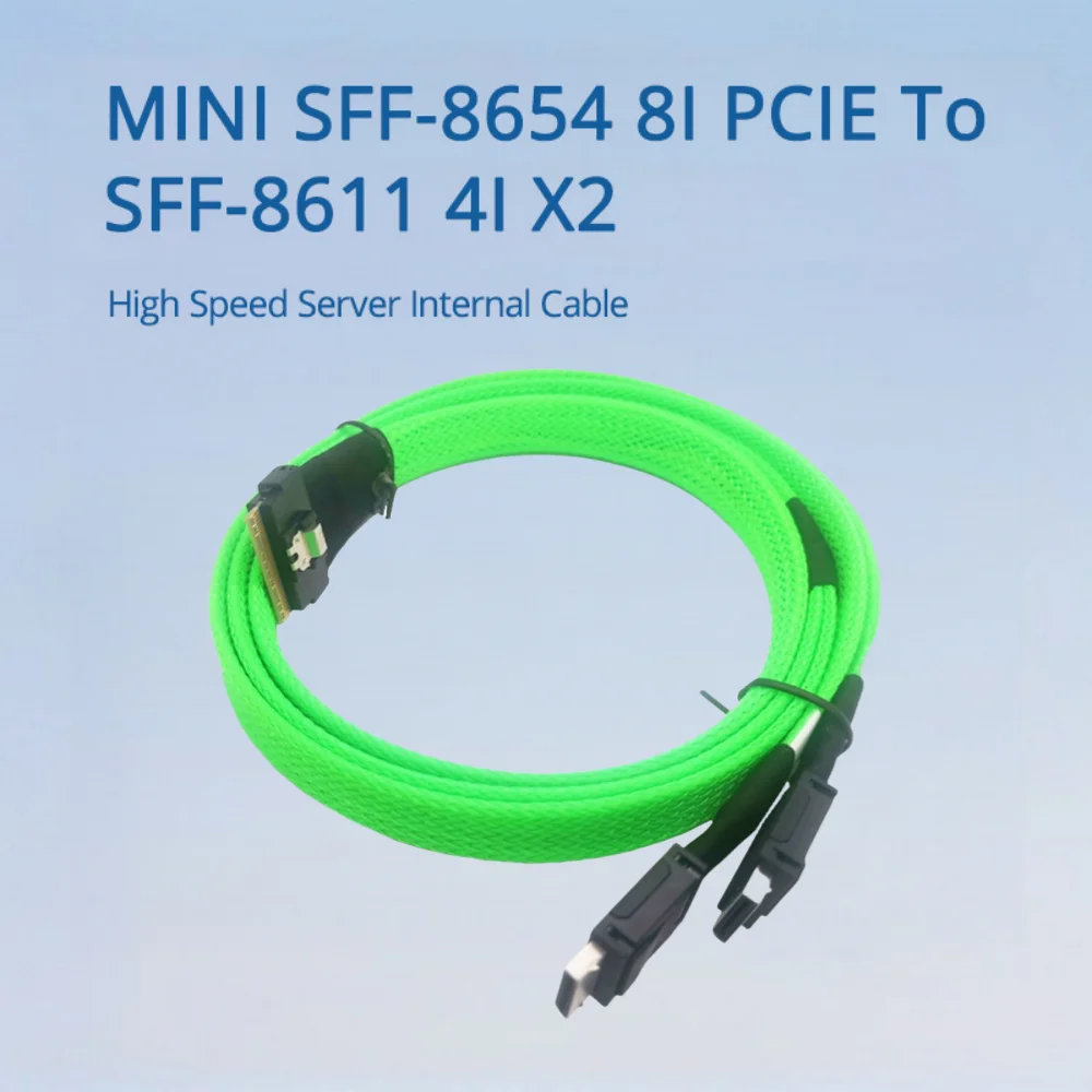 

MINI SFF-8654 8I PCIE To SFF-8611 4I X2 High Speed Server Internal Cable Length Optional 0.5M 1M