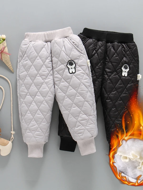 

Хлопковые штаны Thiened для детей, зимняя уличная одежда, брюки на подкладке, теплая верхняя одежда для мальчиков и девочек, верхняя одежда для холодной погоды