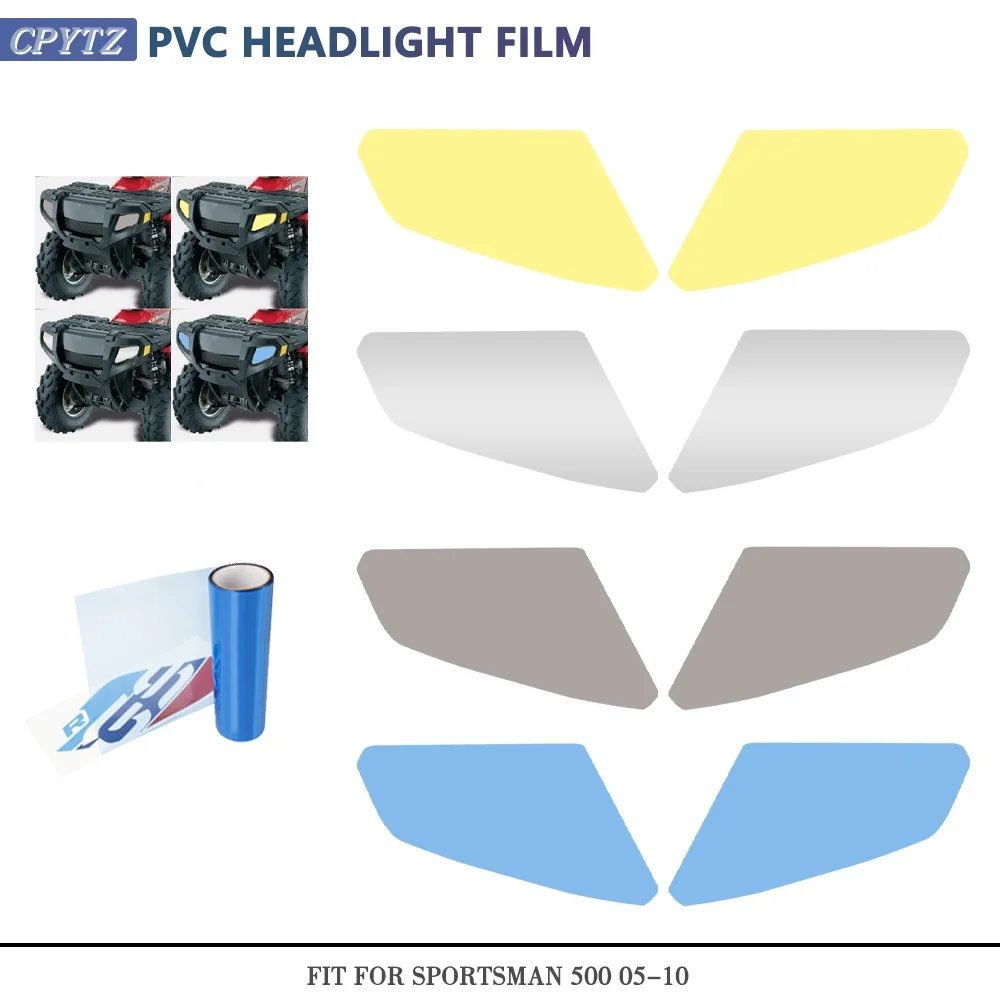 Fit for Sportsman 300 400 4X4 500 800 HO Touring Efi Hawkeye 300 ATV Headlight Protective Film Anti Scratch Light Film Tint
