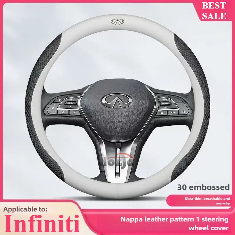 

Leather Car Steering Wheel Cover for Infiniti QX30 Q30 QX80 FX35 Q50 JX35 G37 QX70 Q70 QX60 Q60 G35 QX50 EX35 Accessories