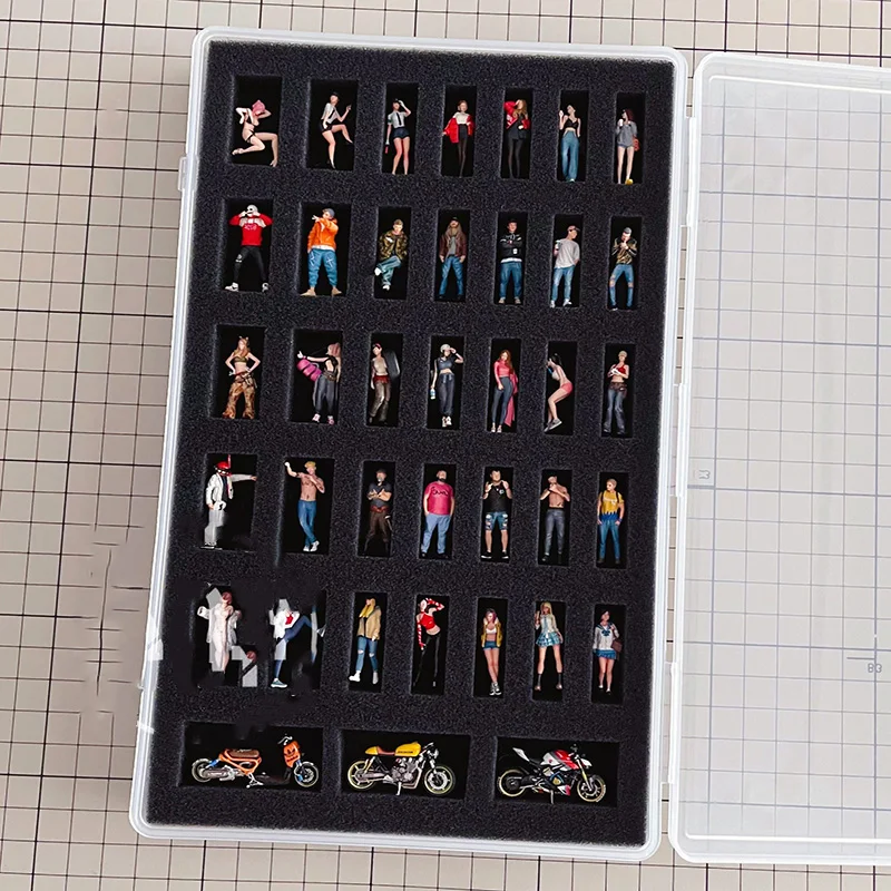 1/64 scale figure storage box; 1/64 motorcycle display box; miniature figure dedicated transparent collection display box